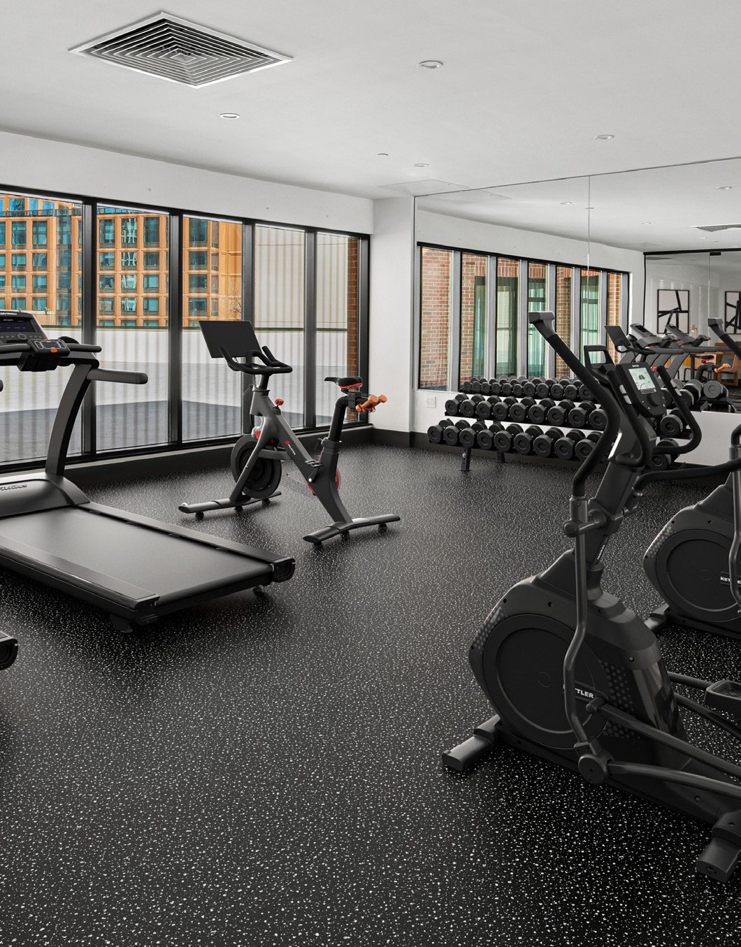 Fully equipped resident fitness center
